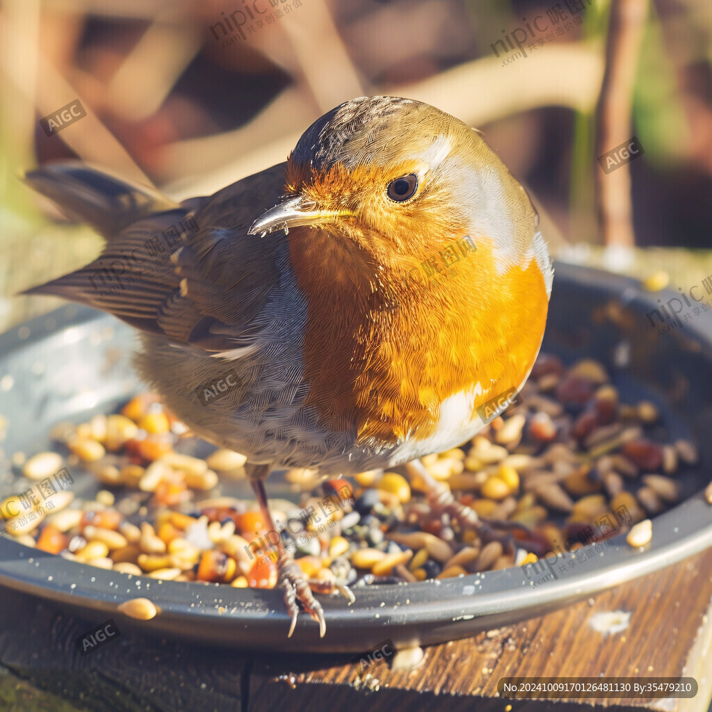 進食的鳥類