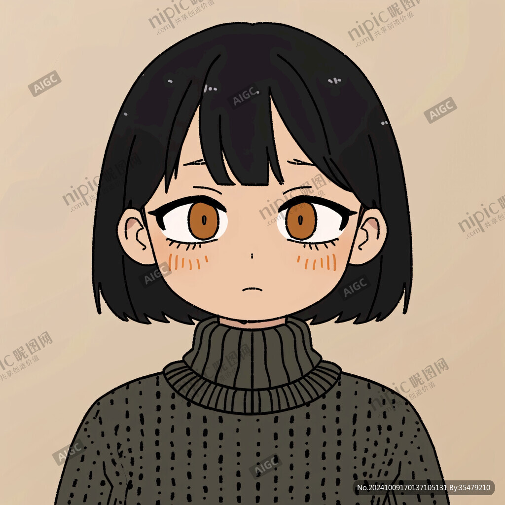 女孩生氣插畫
