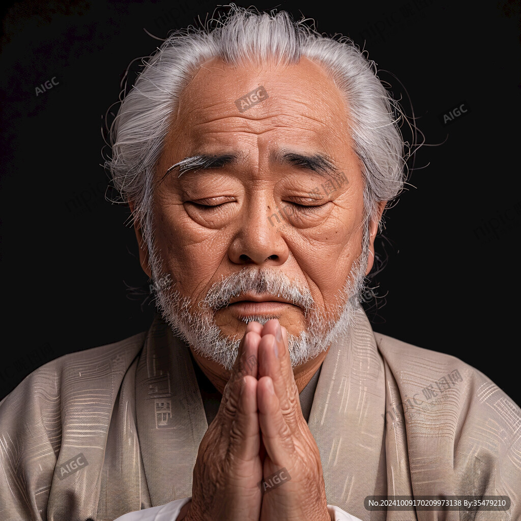 做禱告的老人