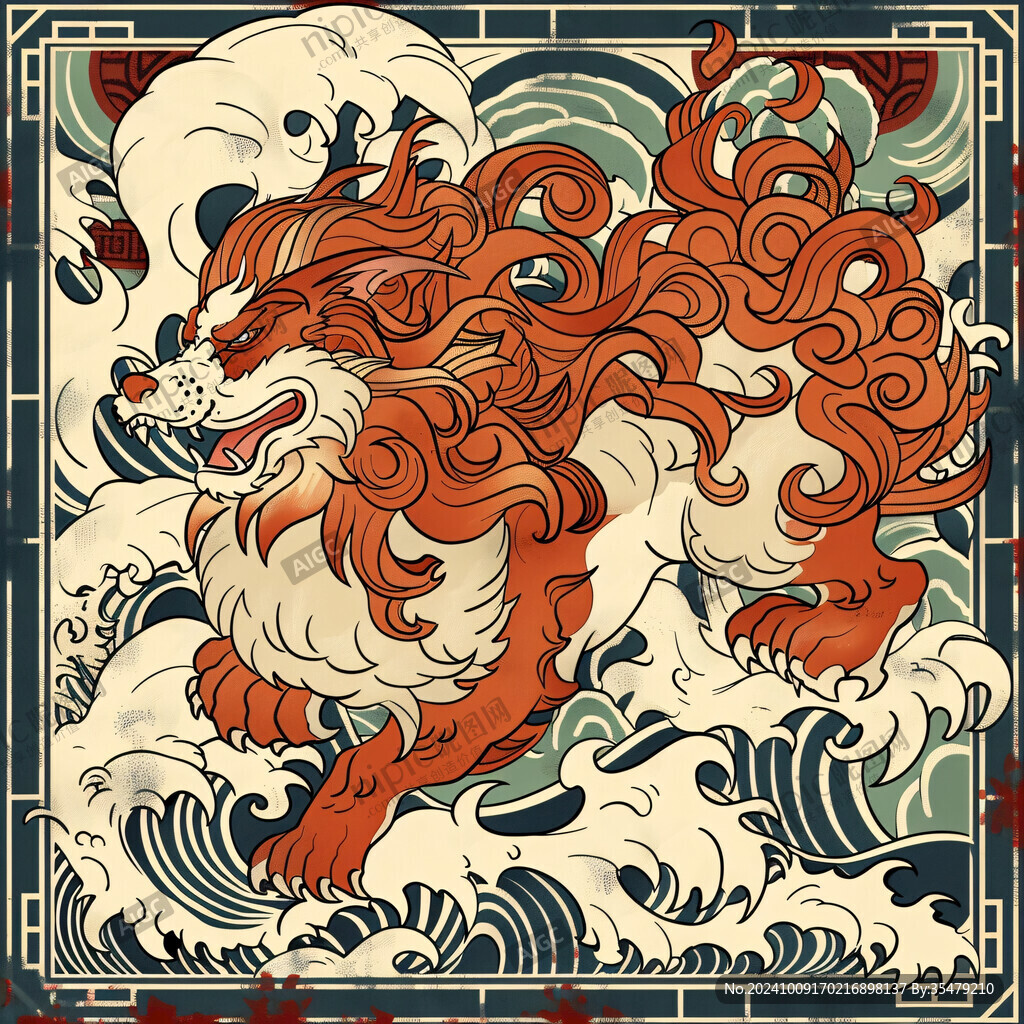 國潮十二生肖狗插畫