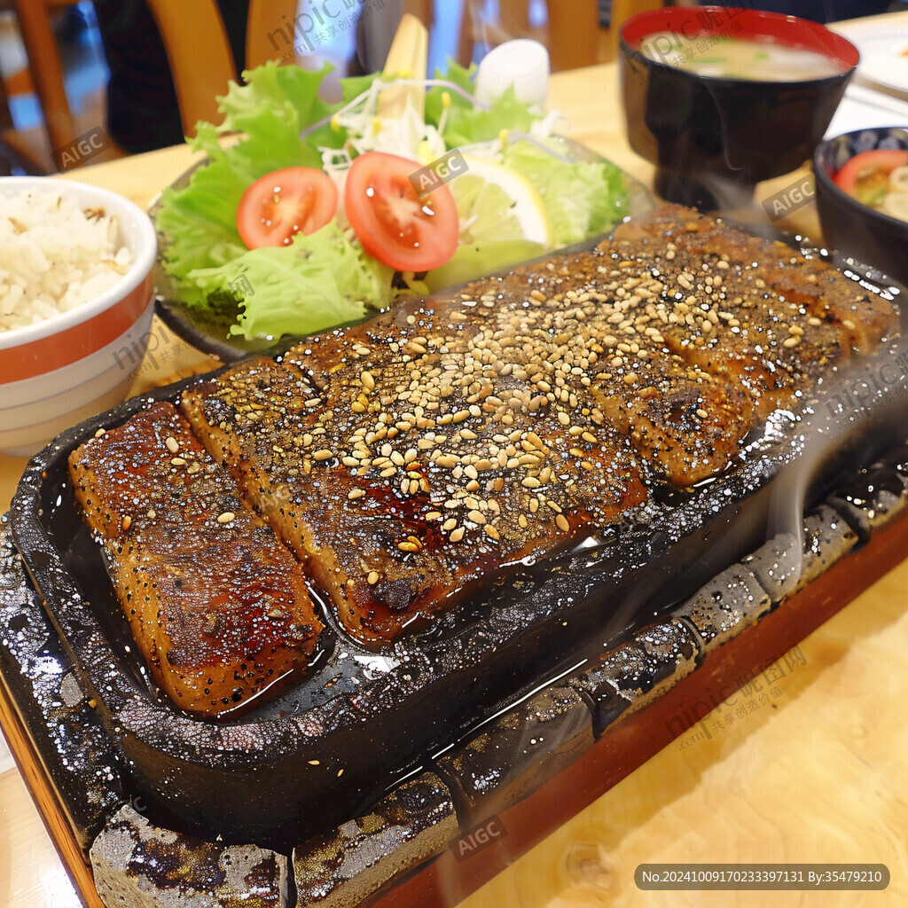 鐵板鰻魚定食