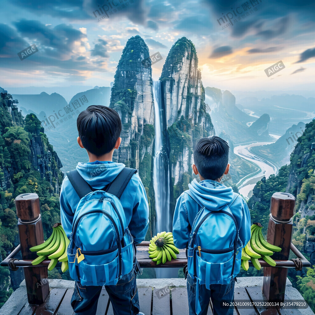 山水風(fēng)景旅行人物