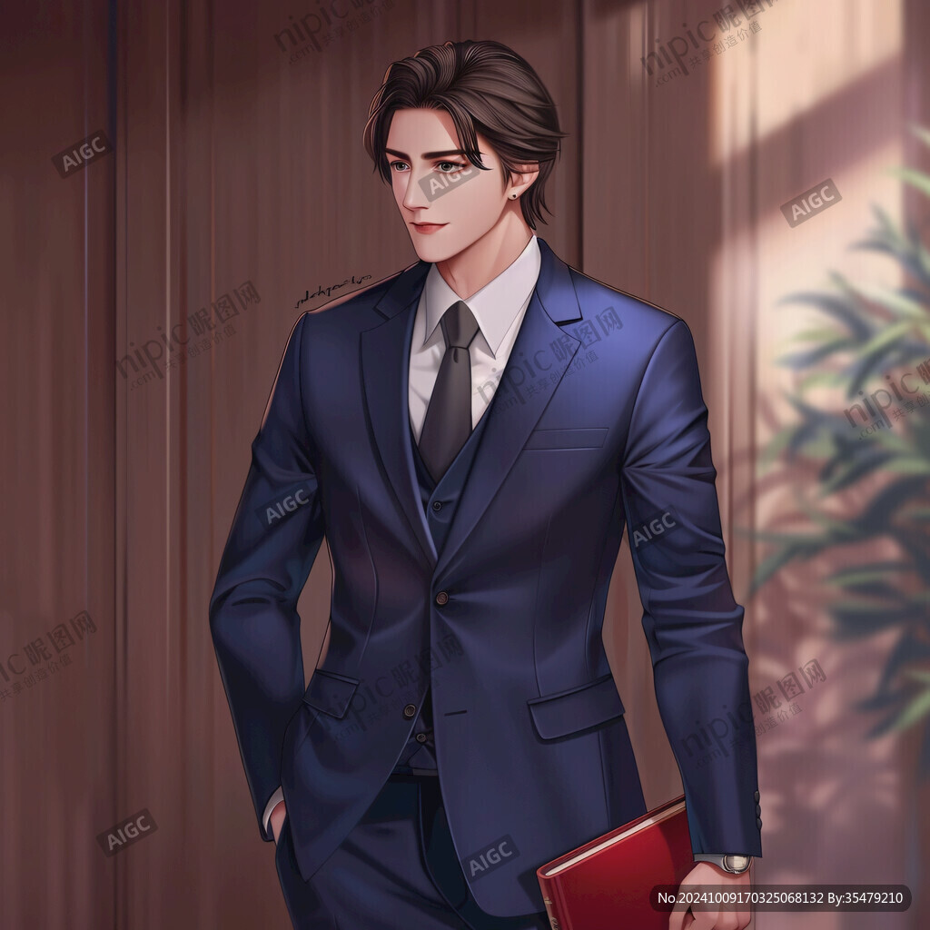 藍色西裝男