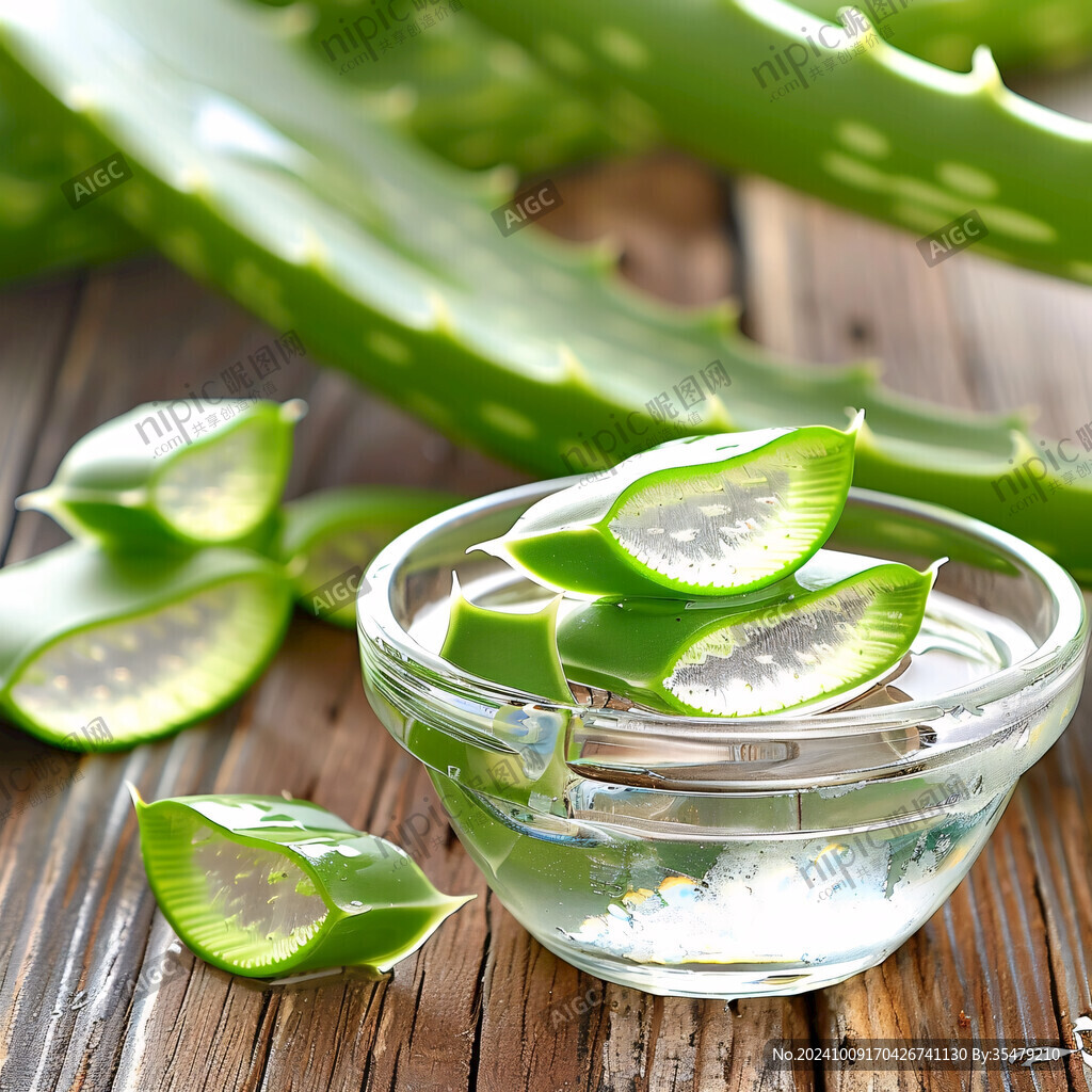 蘆薈鮮葉片素材