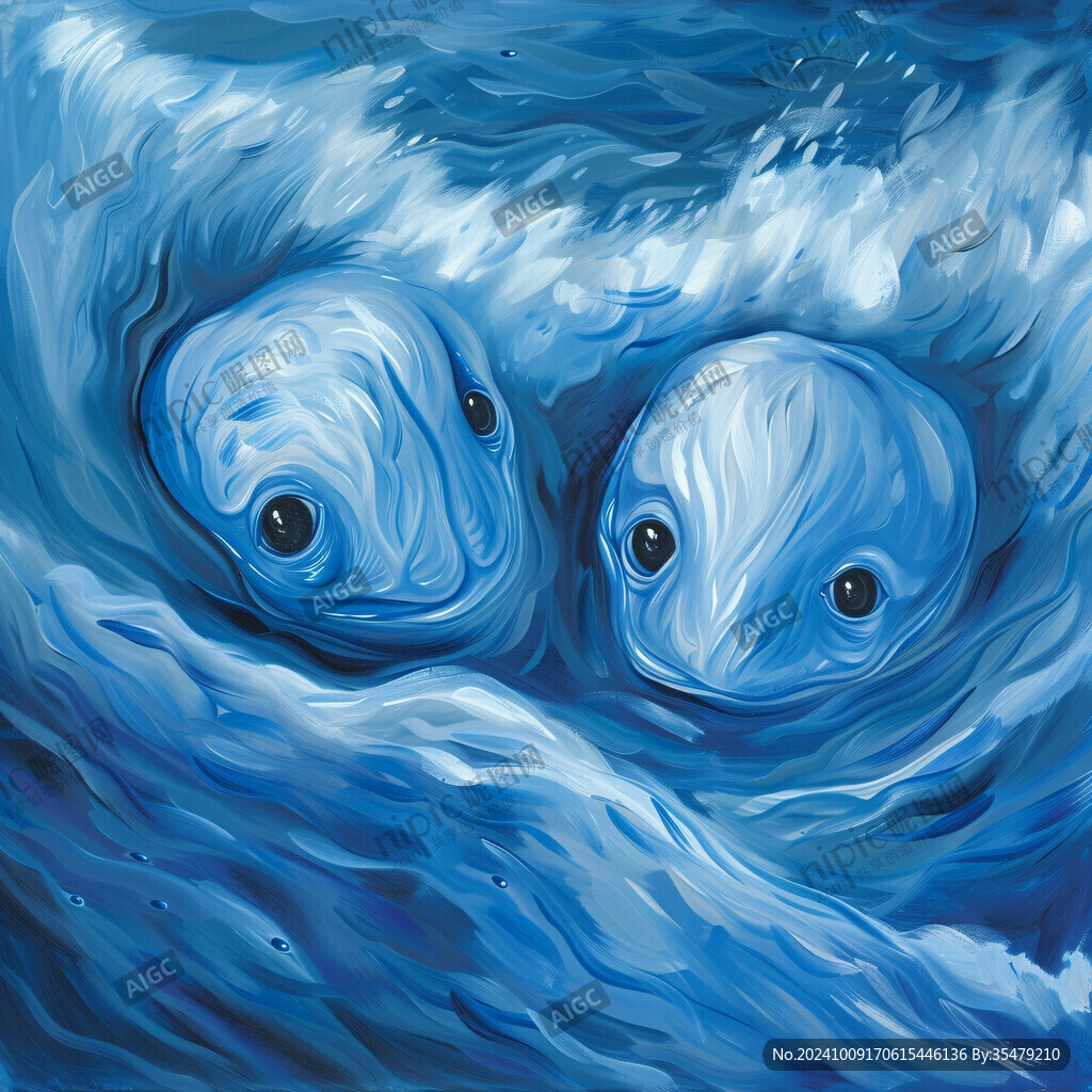 手繪雙魚插畫