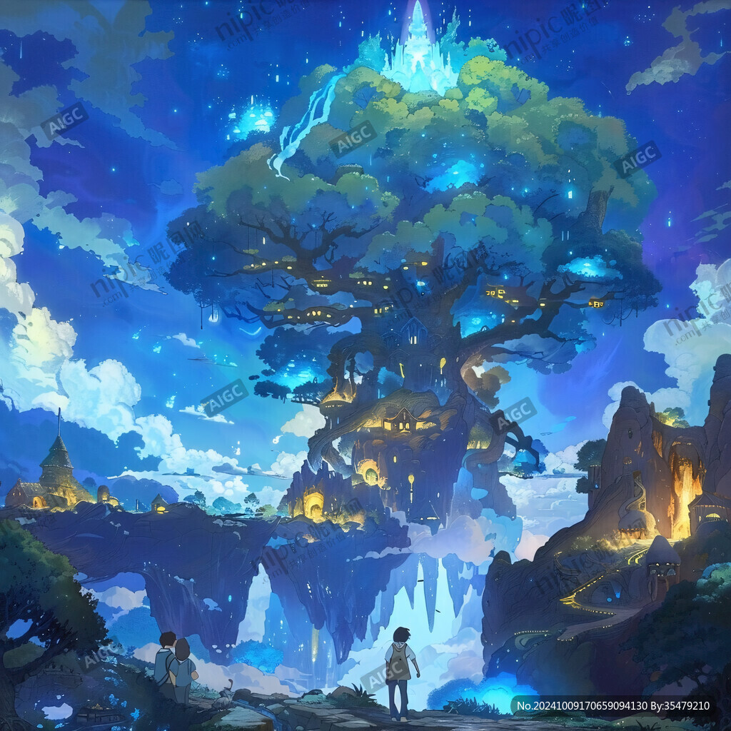 夢幻場景插畫