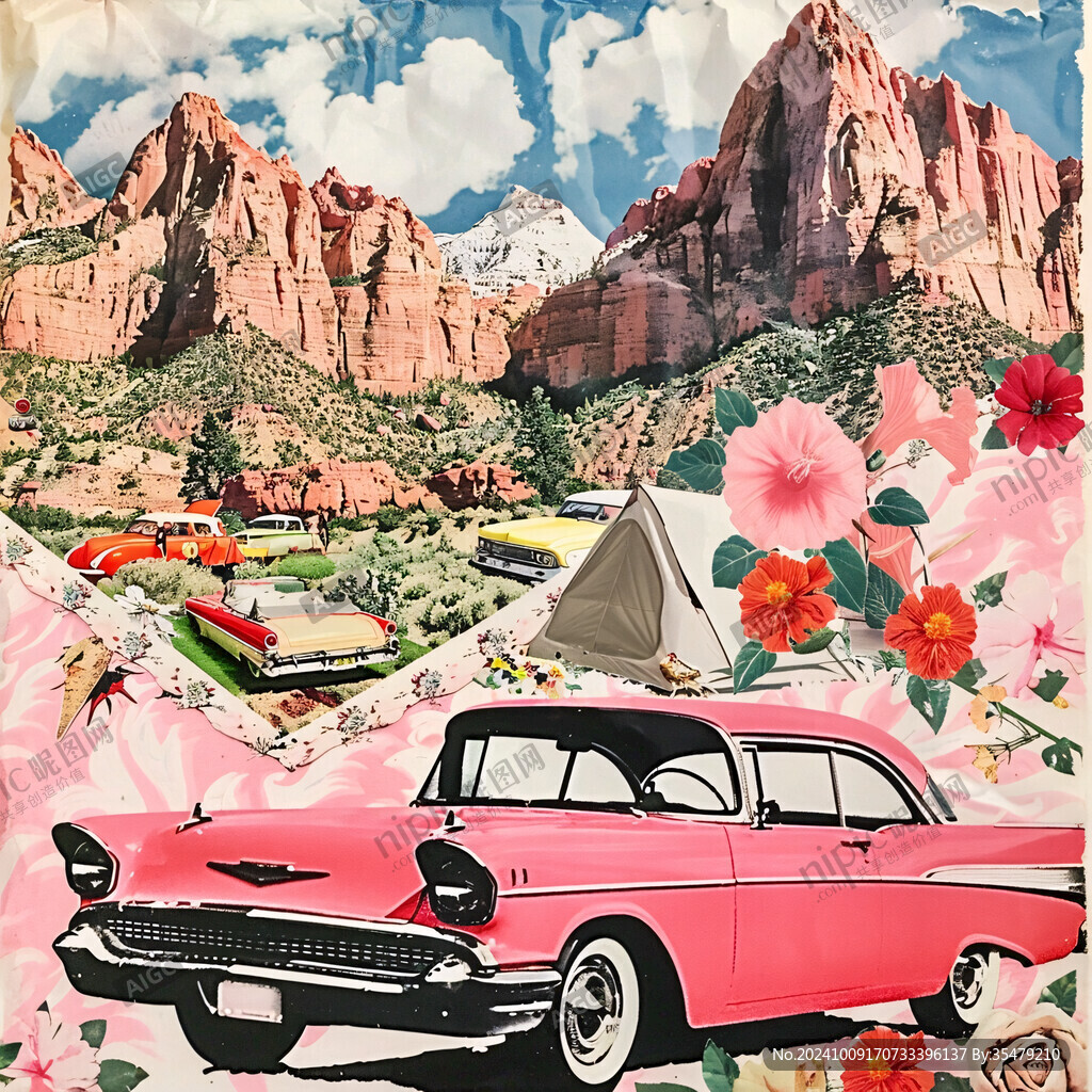 手繪汽車背景墻