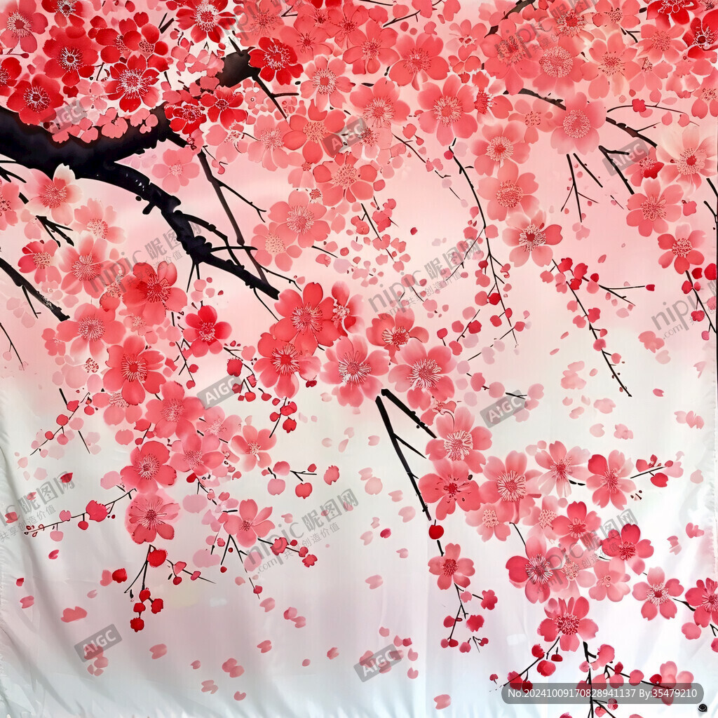梅花臥室背景