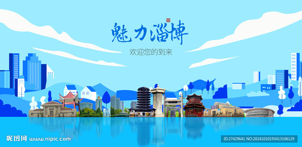 淄博城市旅游展板
