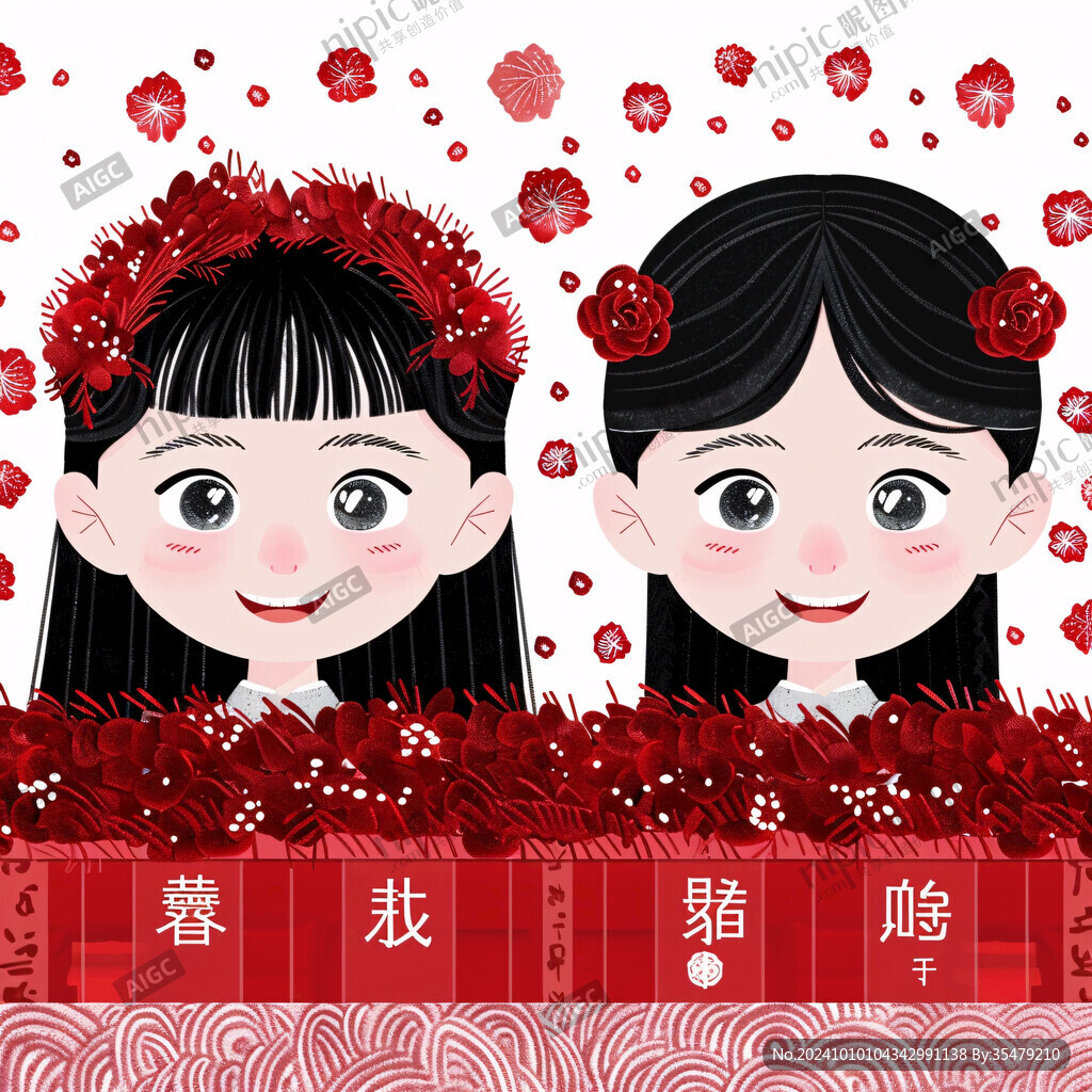 結(jié)婚紅包插畫