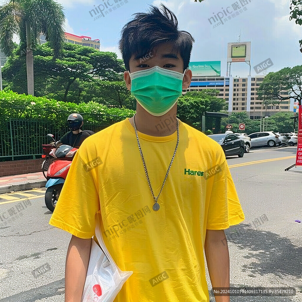 戴口罩頭像t恤
