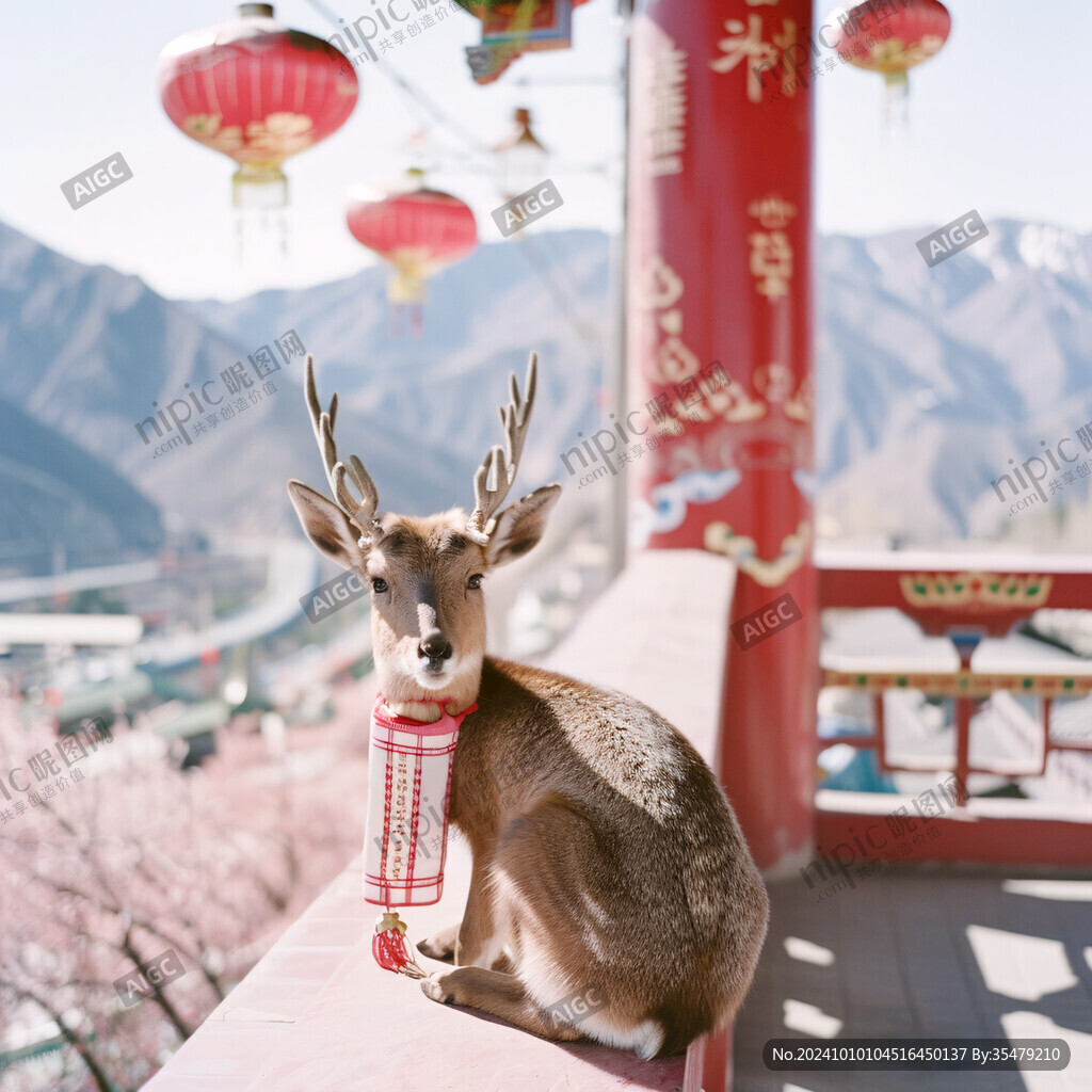 樓頂牛年裝飾