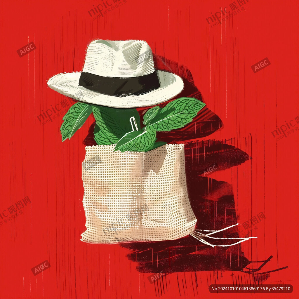 薄荷包裝插畫