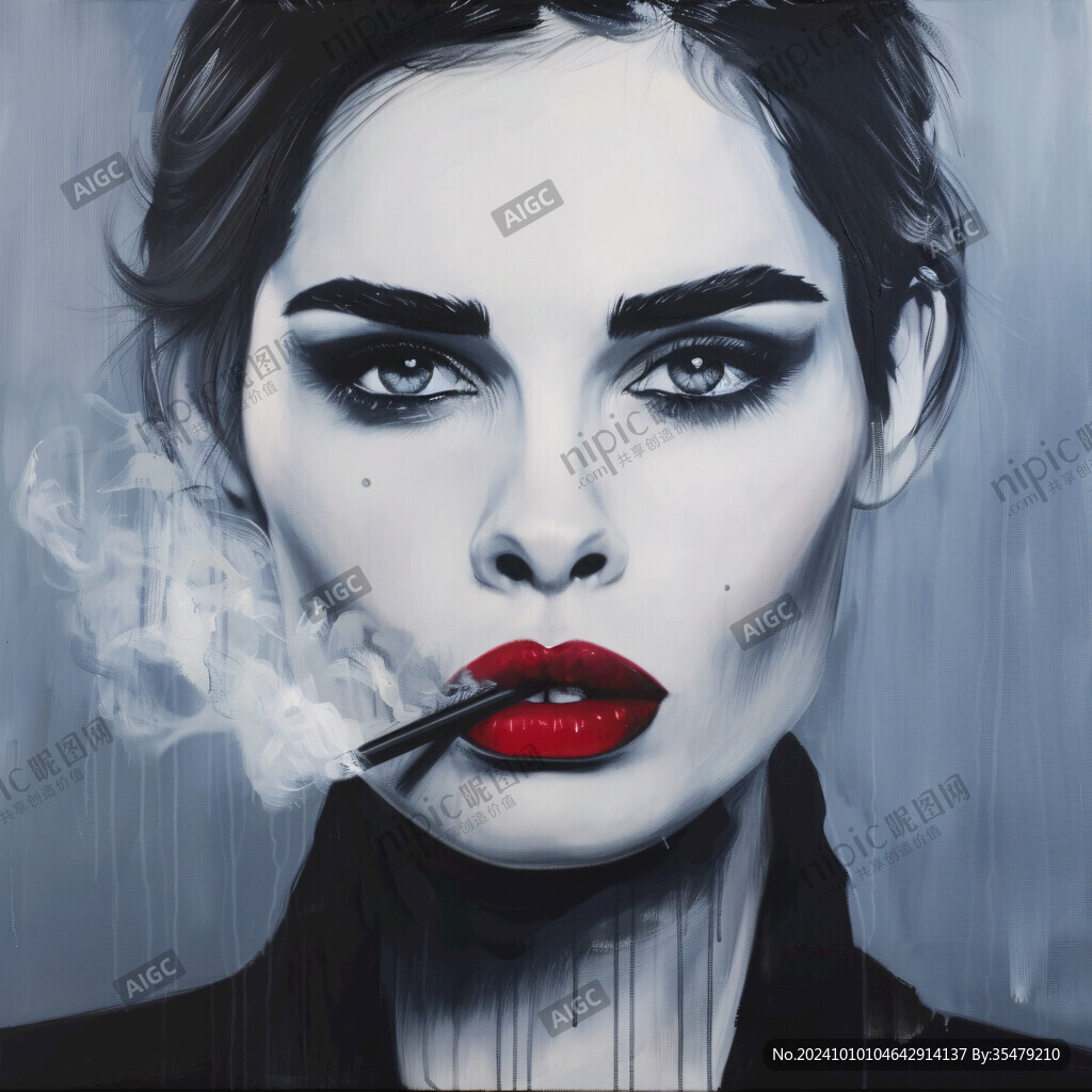 女性插畫(huà)繪畫(huà)時(shí)尚彩繪