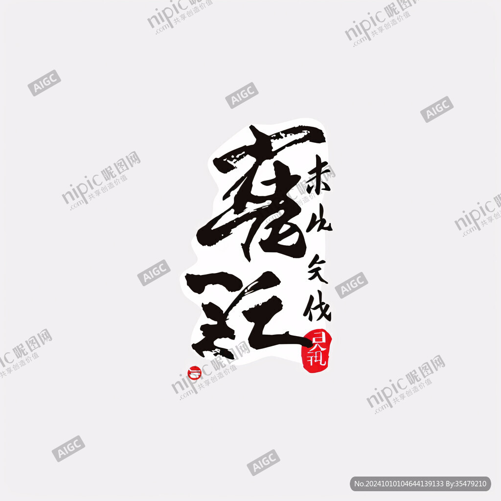吃貨集結(jié)號(hào)毛筆字