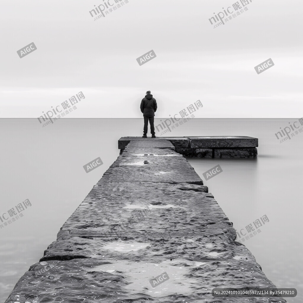 男人背影超現(xiàn)實(shí)虛空間