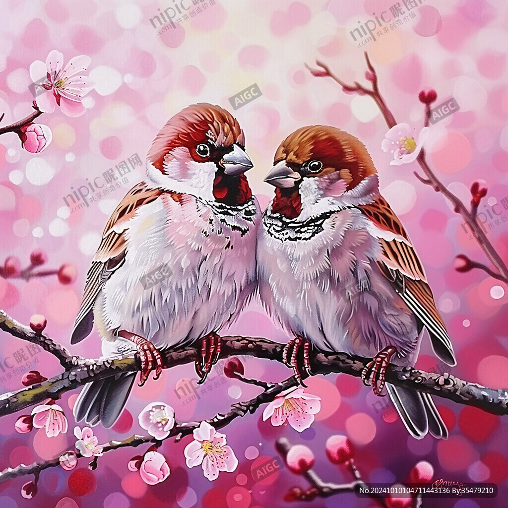 情侶小鳥圖