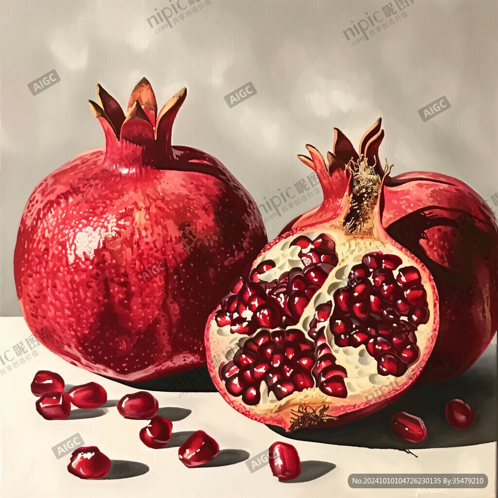 原創插畫石榴