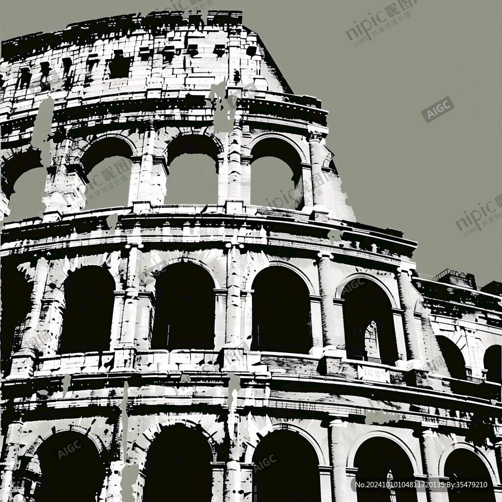 羅馬建筑插畫