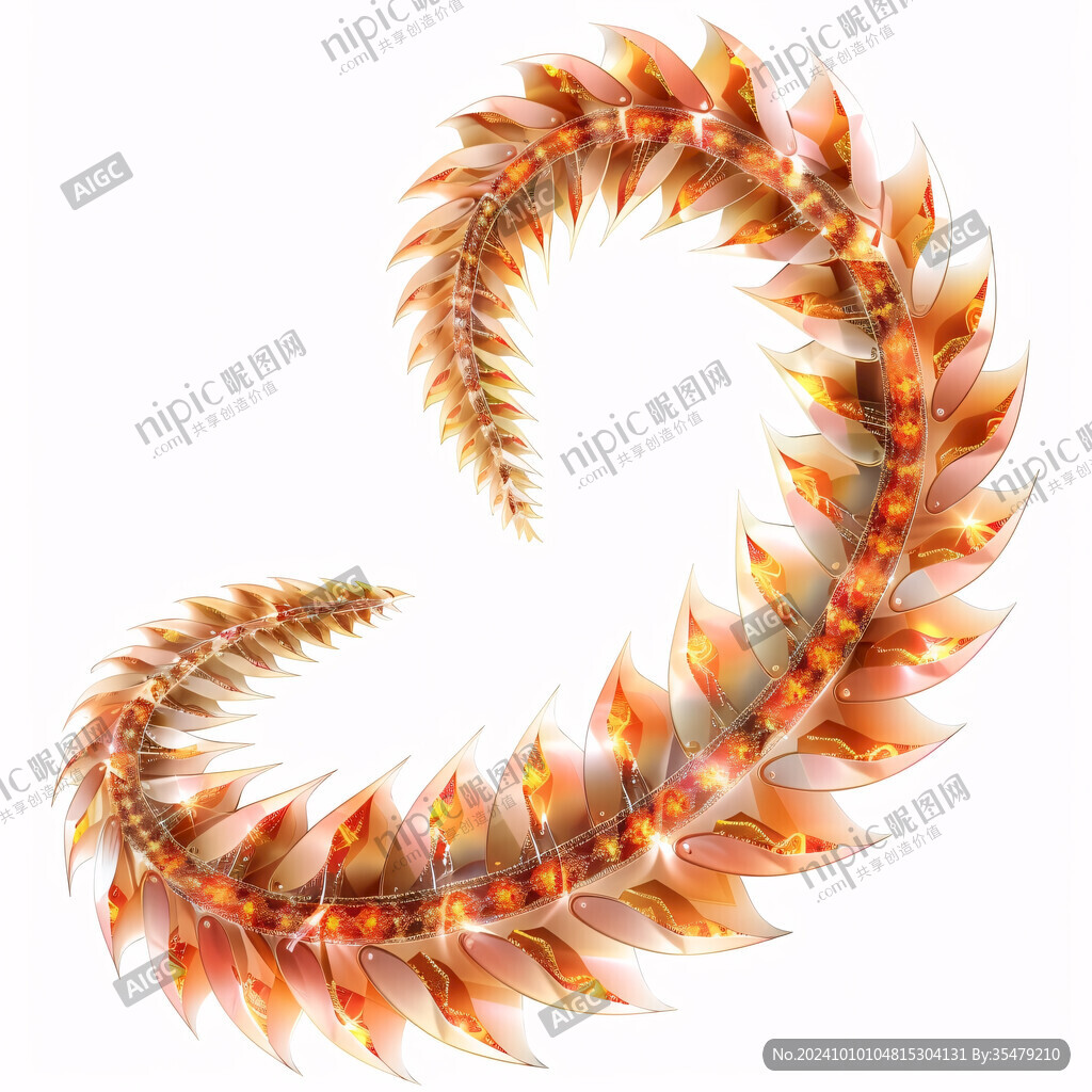 蛇形植物走廊裝飾插圖