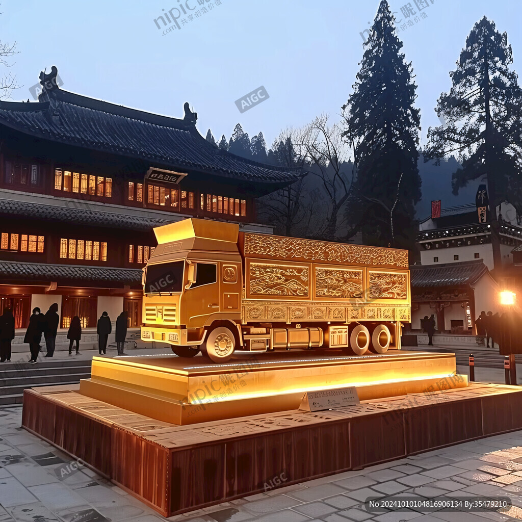 中華文化彩車模型