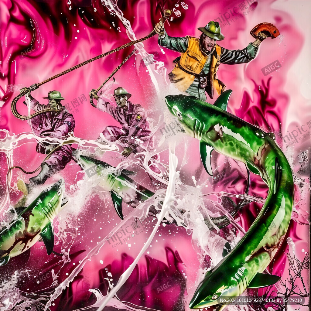 火焰魚(yú)燈箱畫(huà)