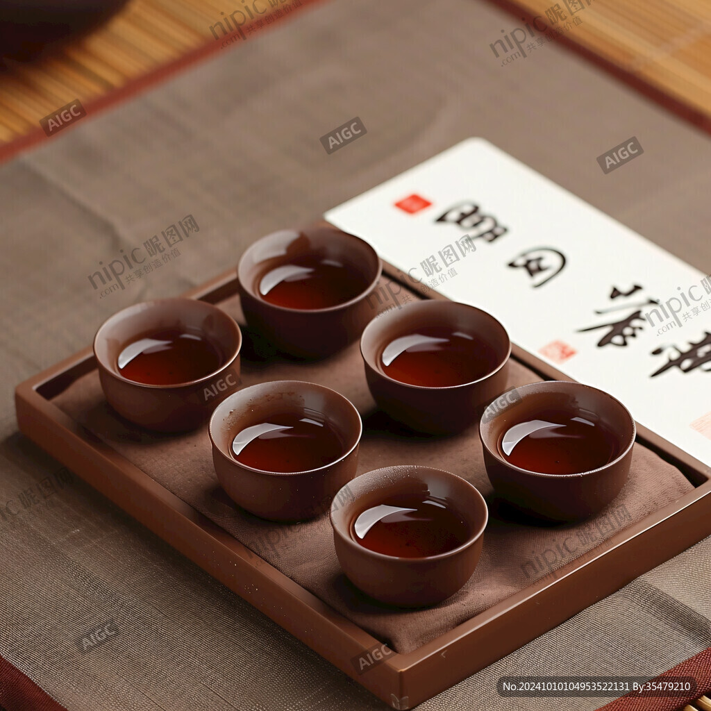 中式茶坐茶杯