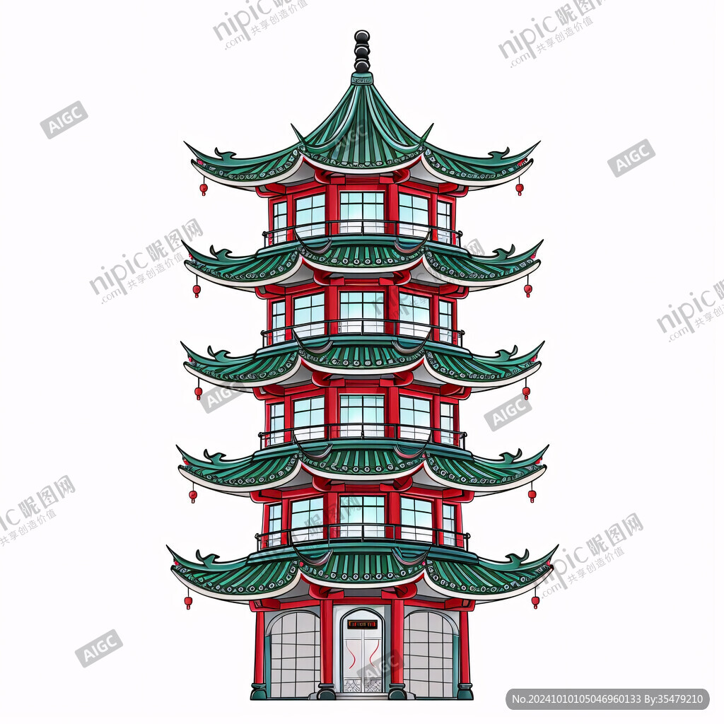 萬(wàn)壽塔插畫(huà)