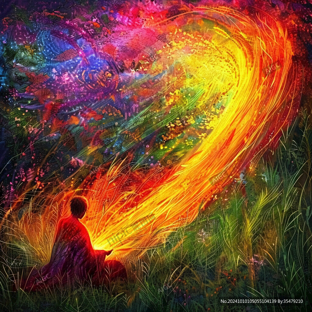 夢(mèng)幻插畫(huà)奇幻炫光
