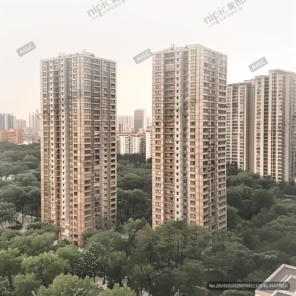 小區(qū)高樓居民樓住宅樓