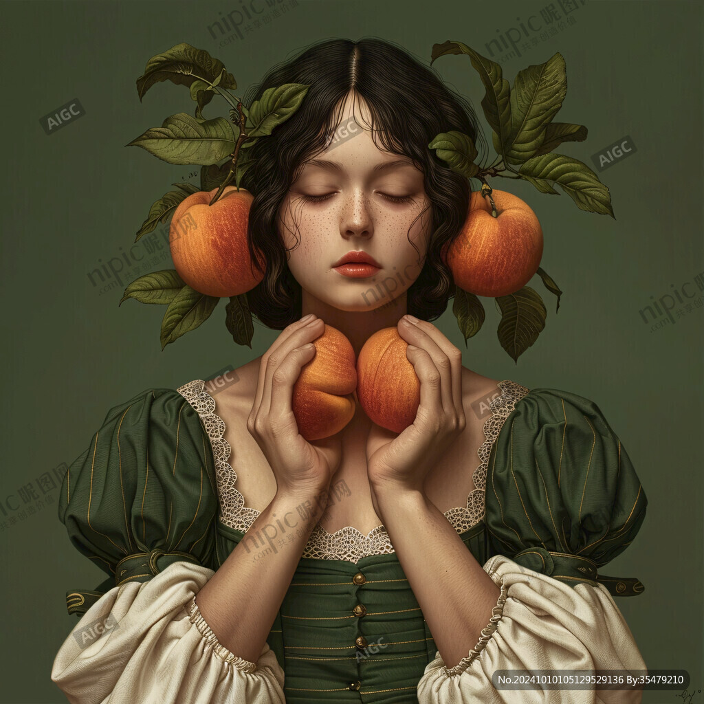 國(guó)風(fēng)蘋(píng)果的女人