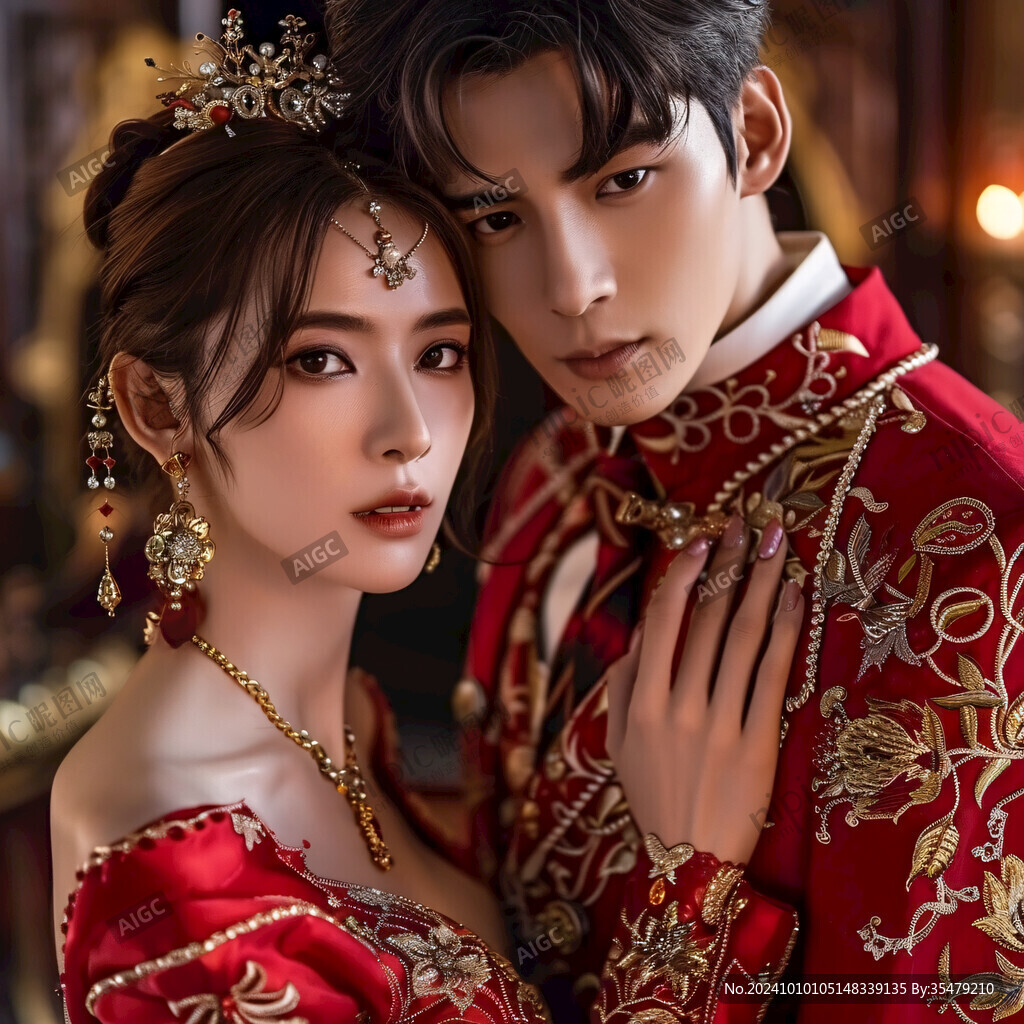 紅金唐代宮廷風