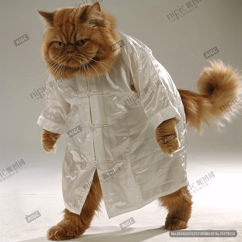 穿衣服的貓咪