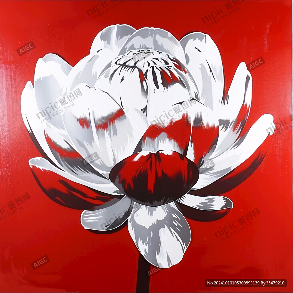 3d紅色花