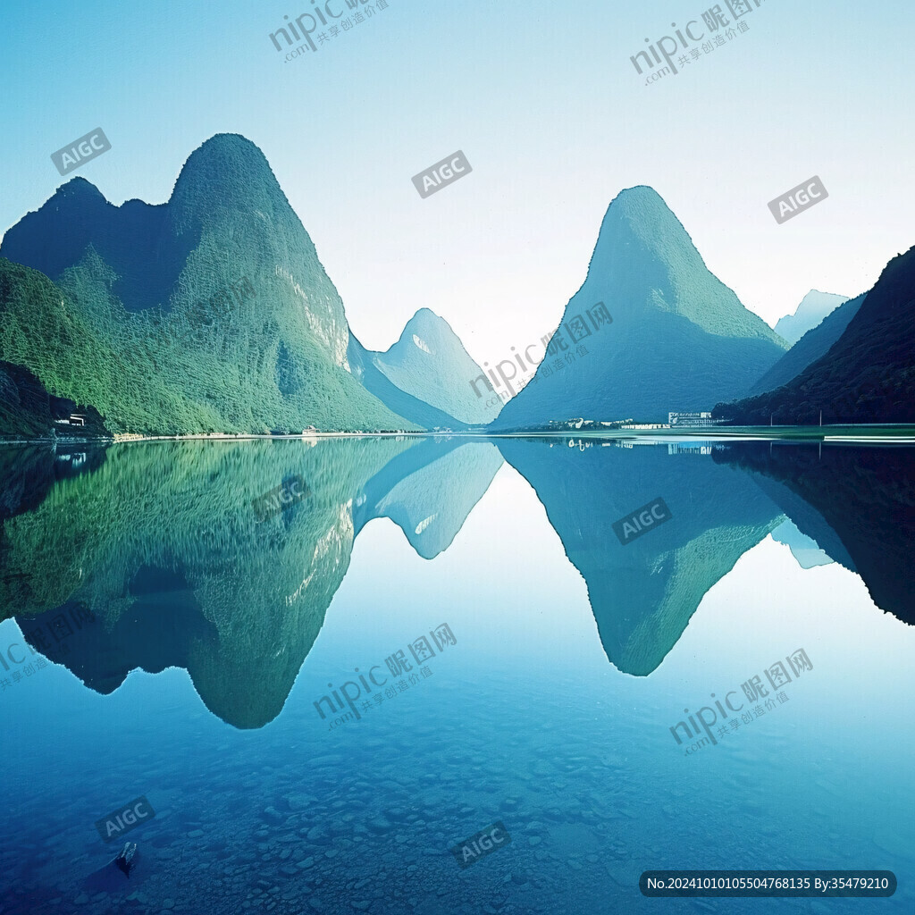 湖泊廣西的山