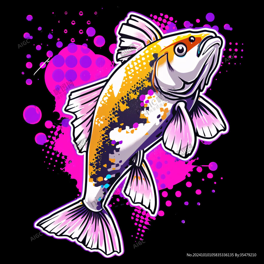 魚素材印花圖案