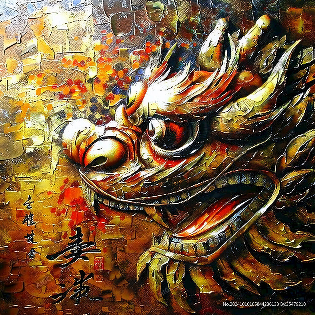 龍頭無框畫