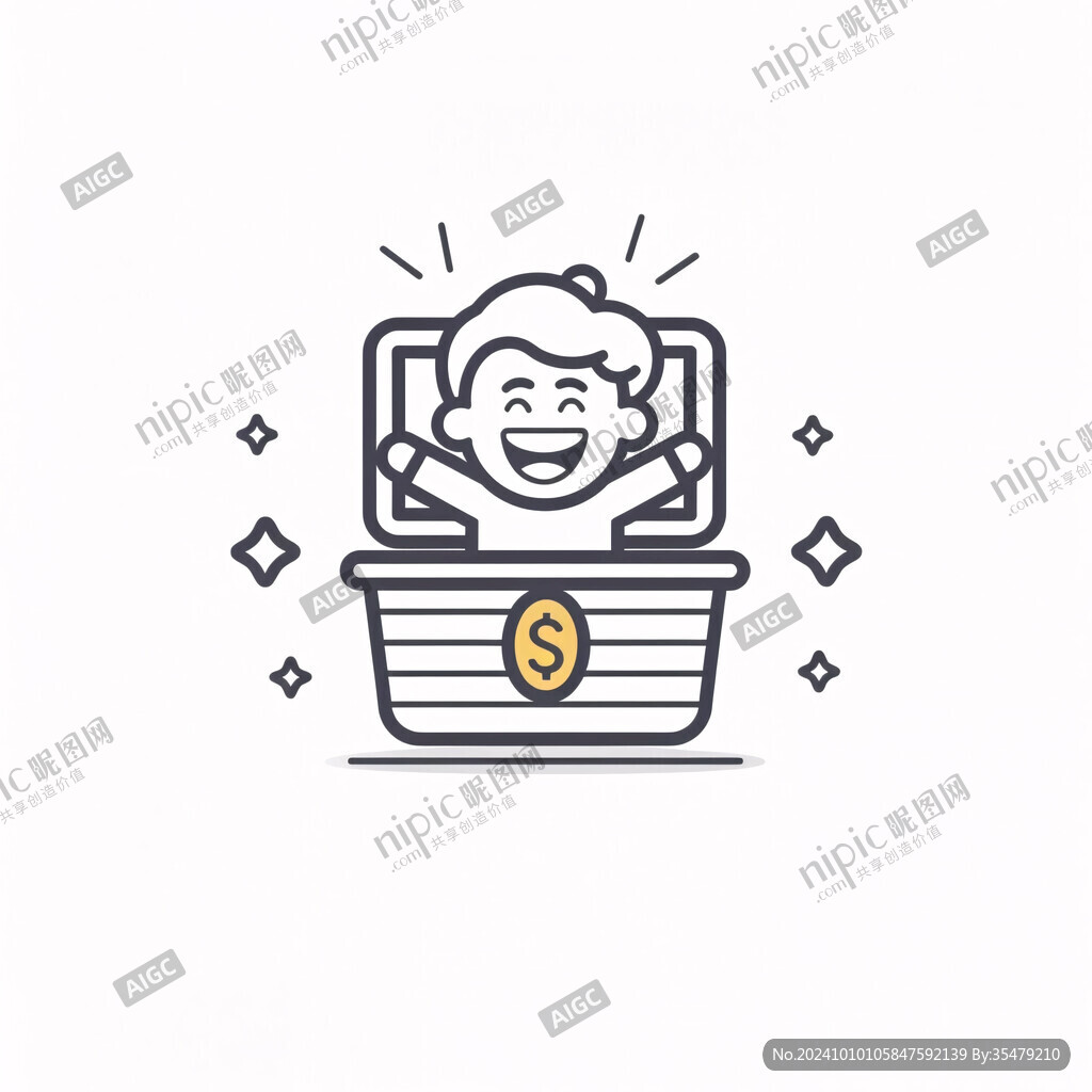 財主卡通logo