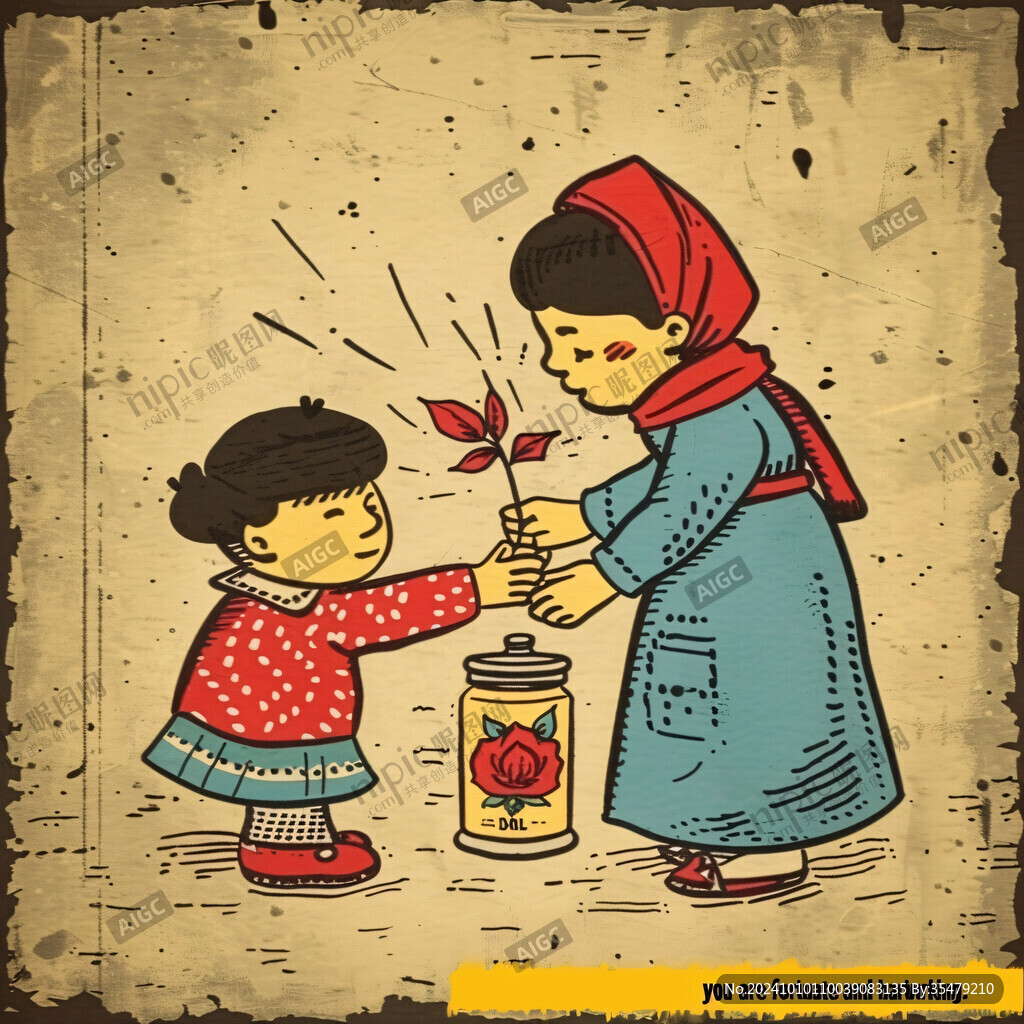 小孩點爆竹插畫