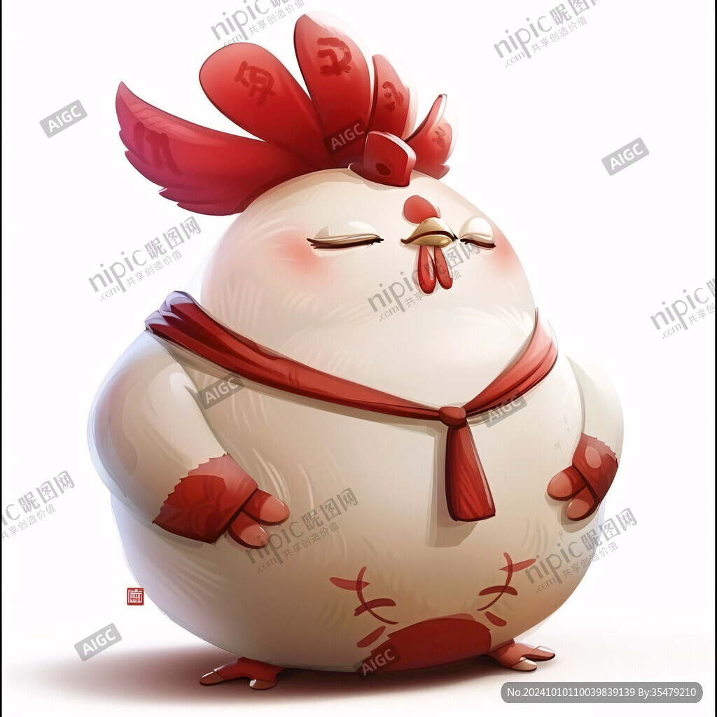 吃枸杞的雞插畫