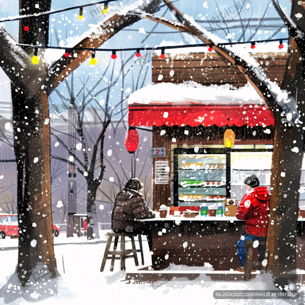 炒貨店插畫
