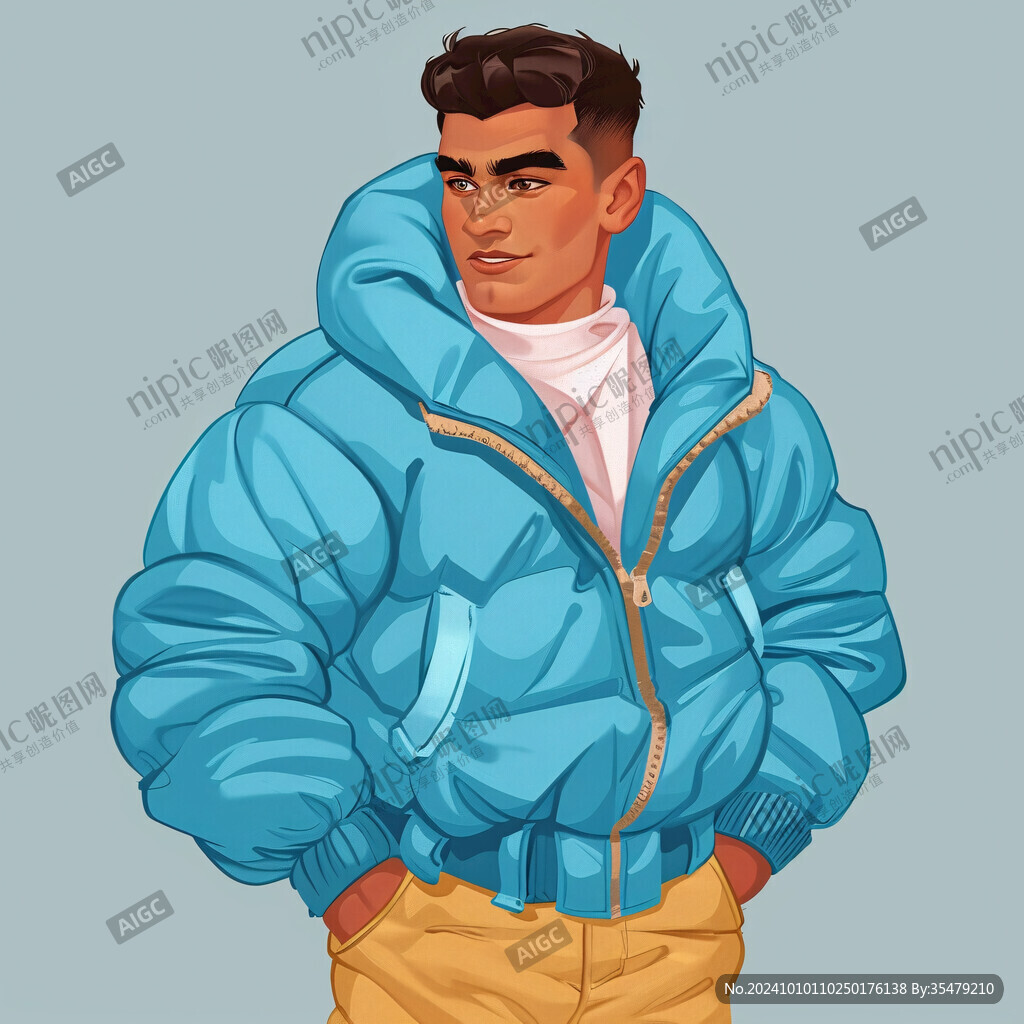 穿棉服的人