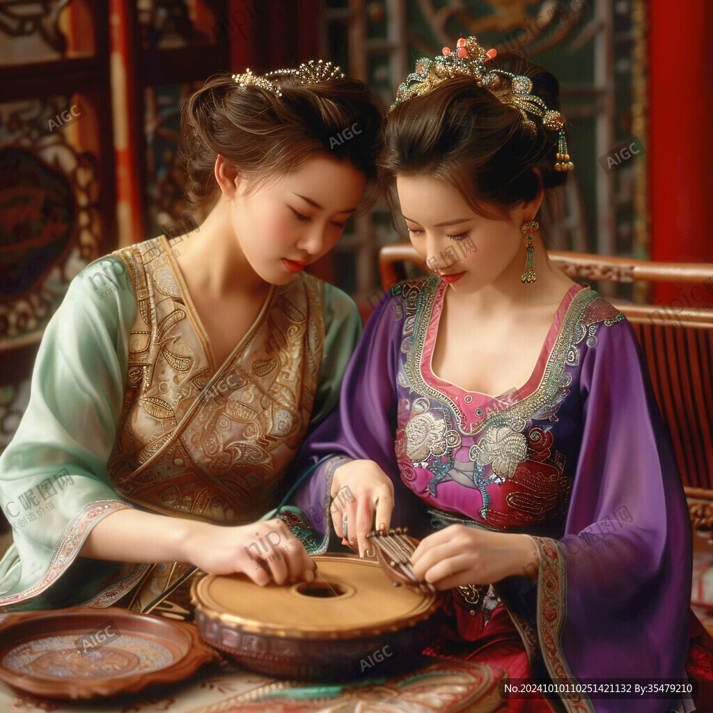 古典美女蠟像