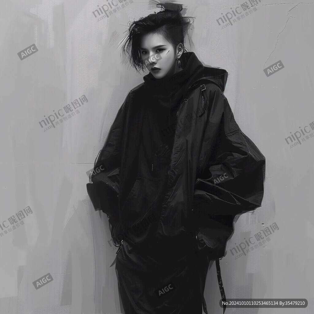 時尚服裝雜志海報人物