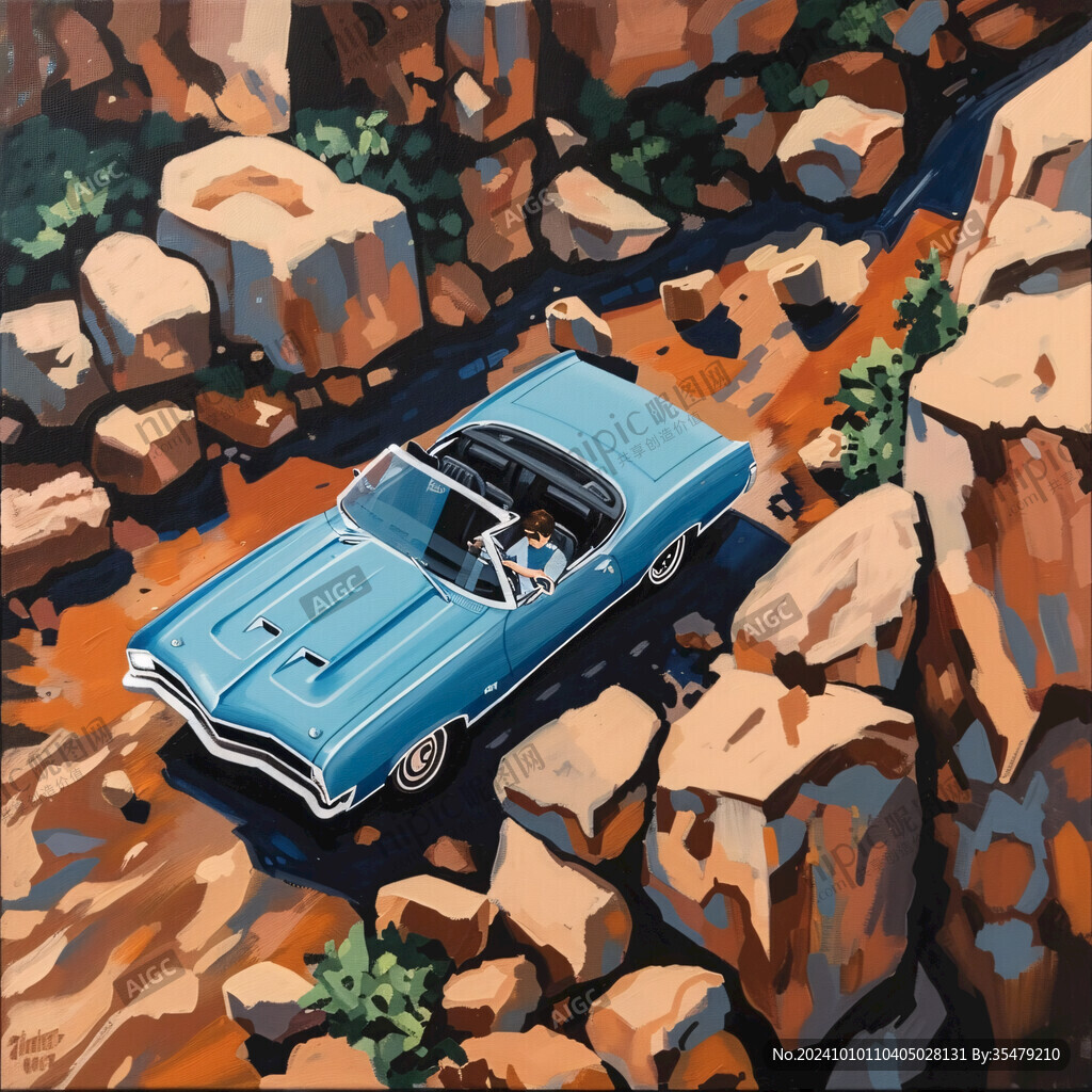 汽車風景畫