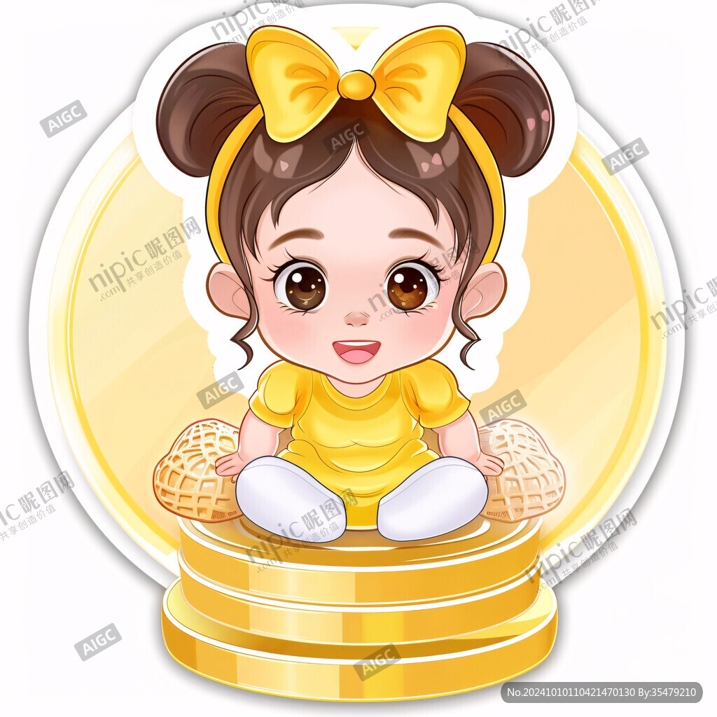 輪胎卡通小女孩