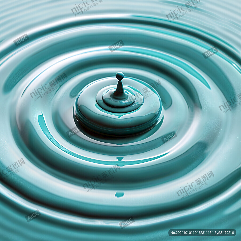 概念漣漪水滴海報