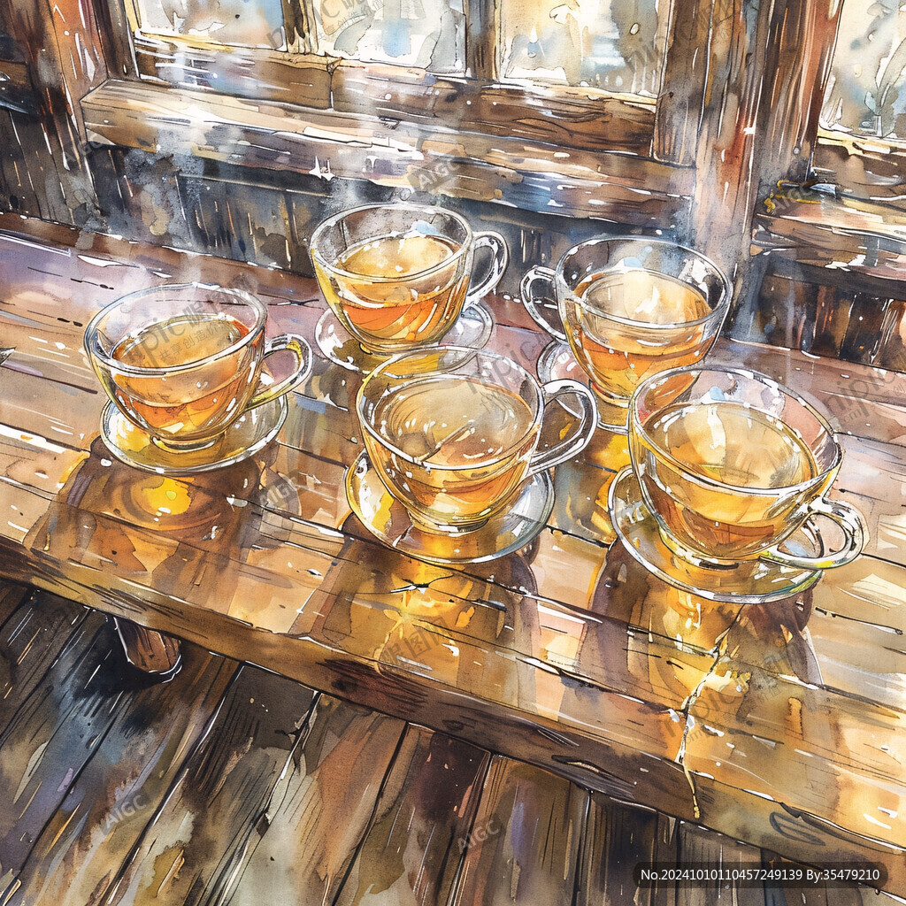 酥油茶插畫