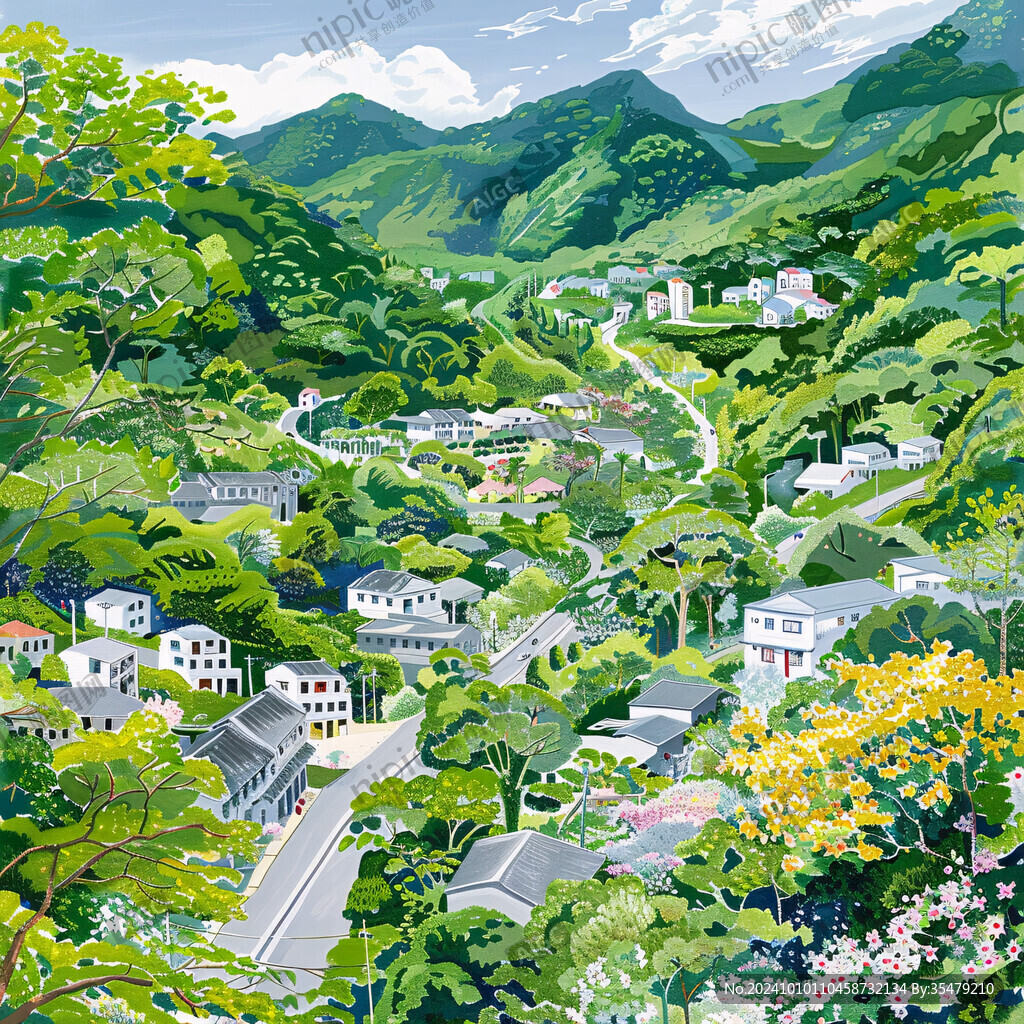 山村插畫