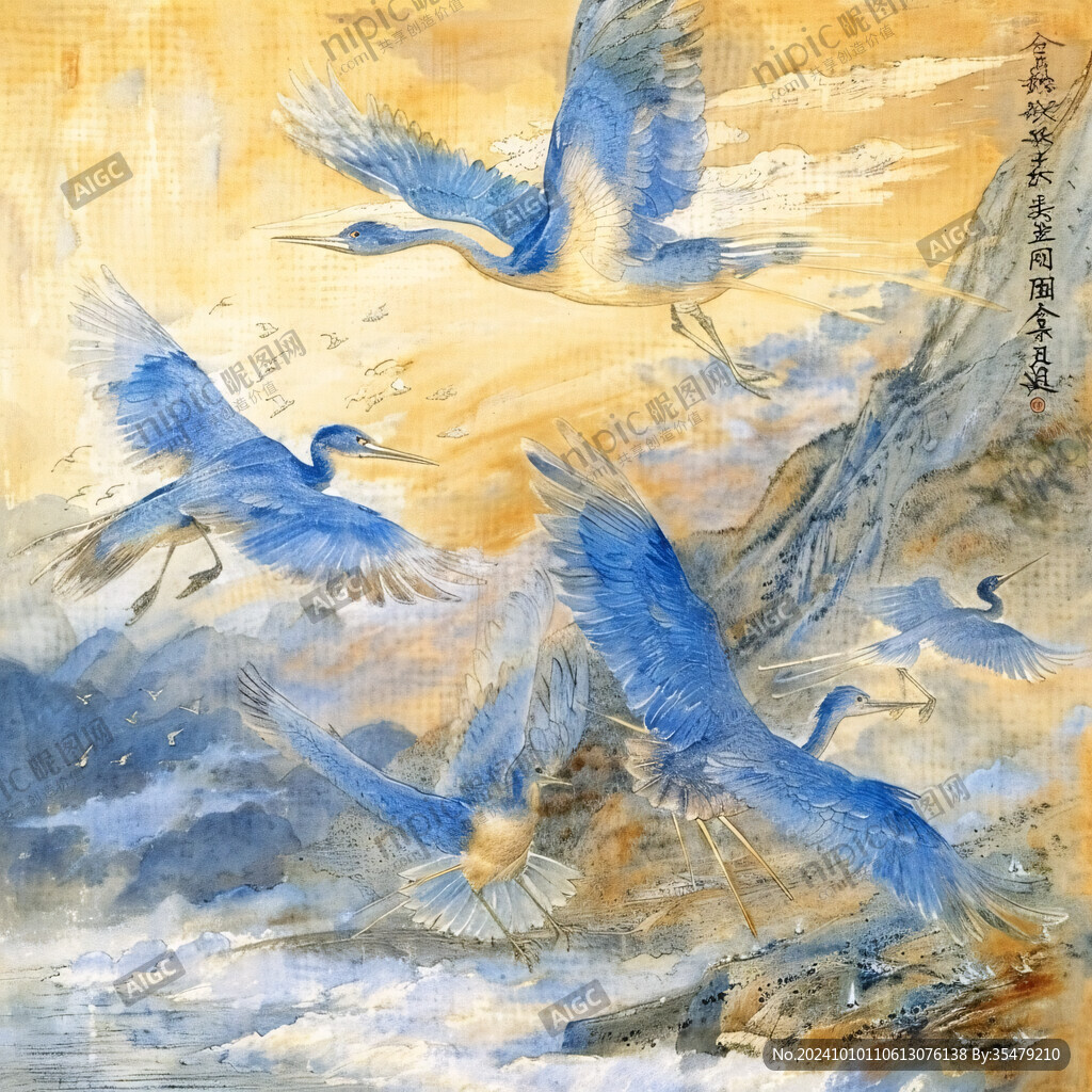 云鶴祥瑞圖